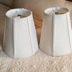 Set of 2 Linen Lampshades 10" H